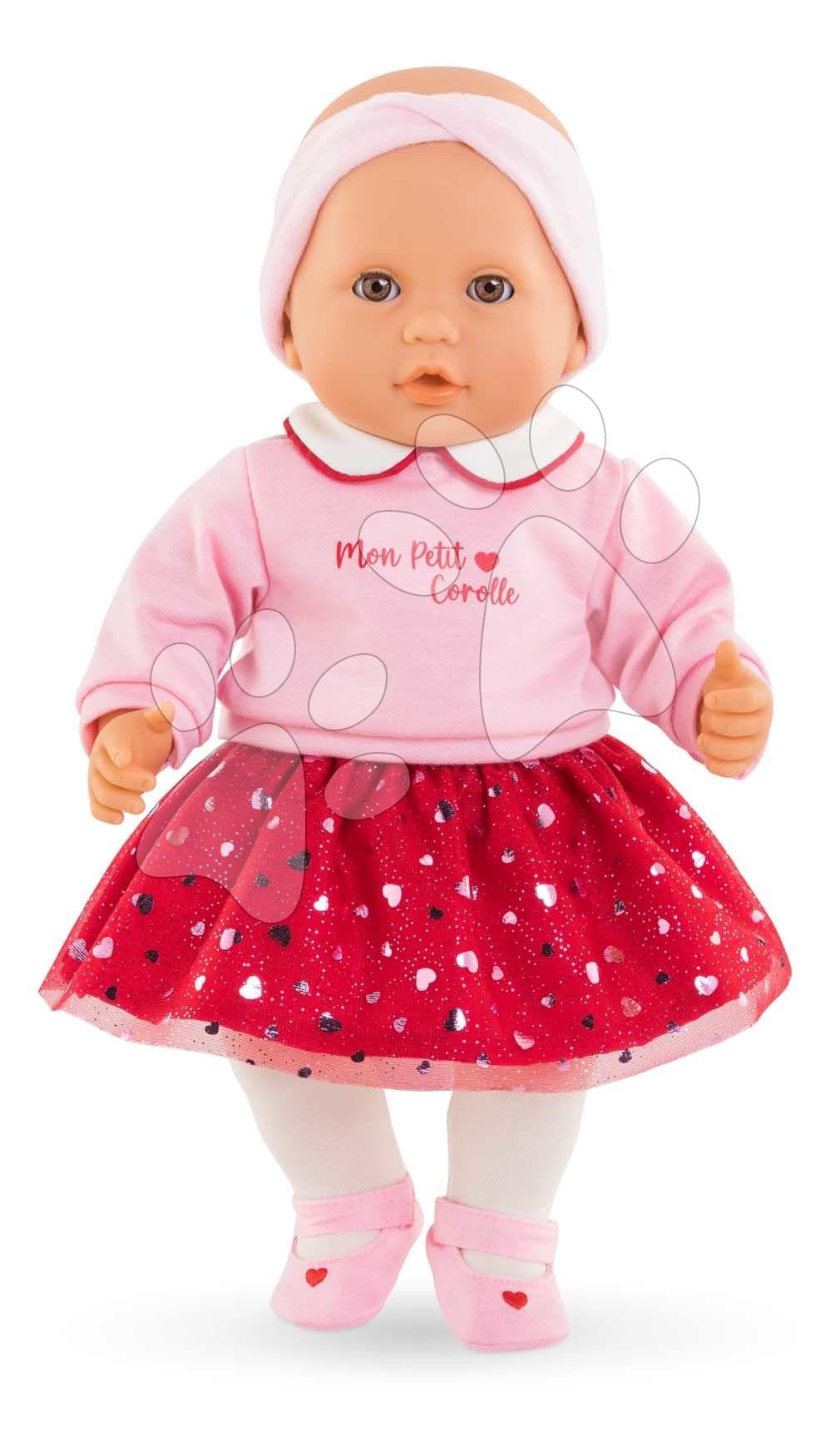 Bábika Albane Heart Petals Mon Grand Poupon Corolle s hnedými klipkajúcimi očami a špúliace ústočká 36 cm od 24 mes