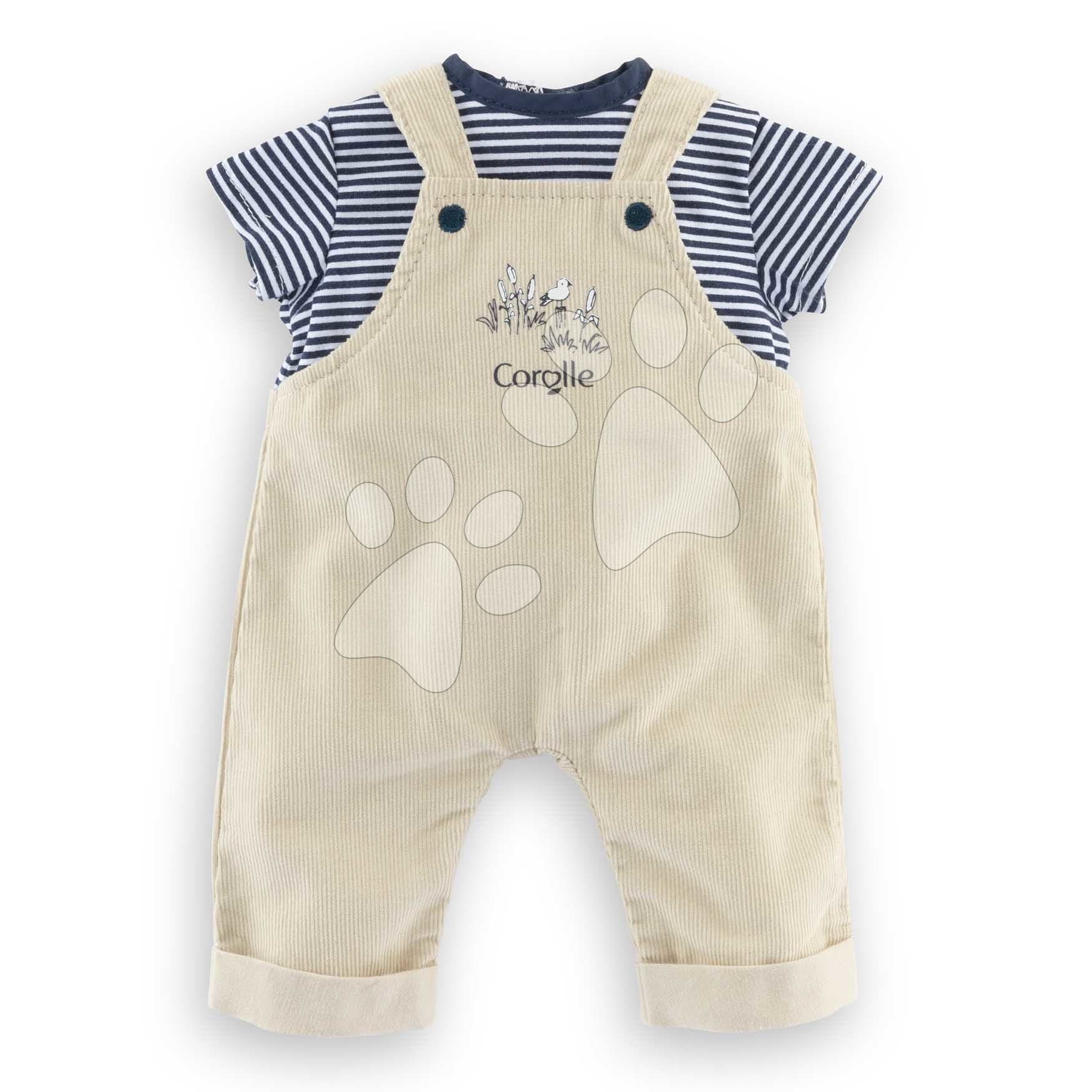 Oblečenie T-Shirt & Ecru Overalls Loire Riverside Mon Grand Poupon Corolle pre 36 cm bábiku od 24 mes