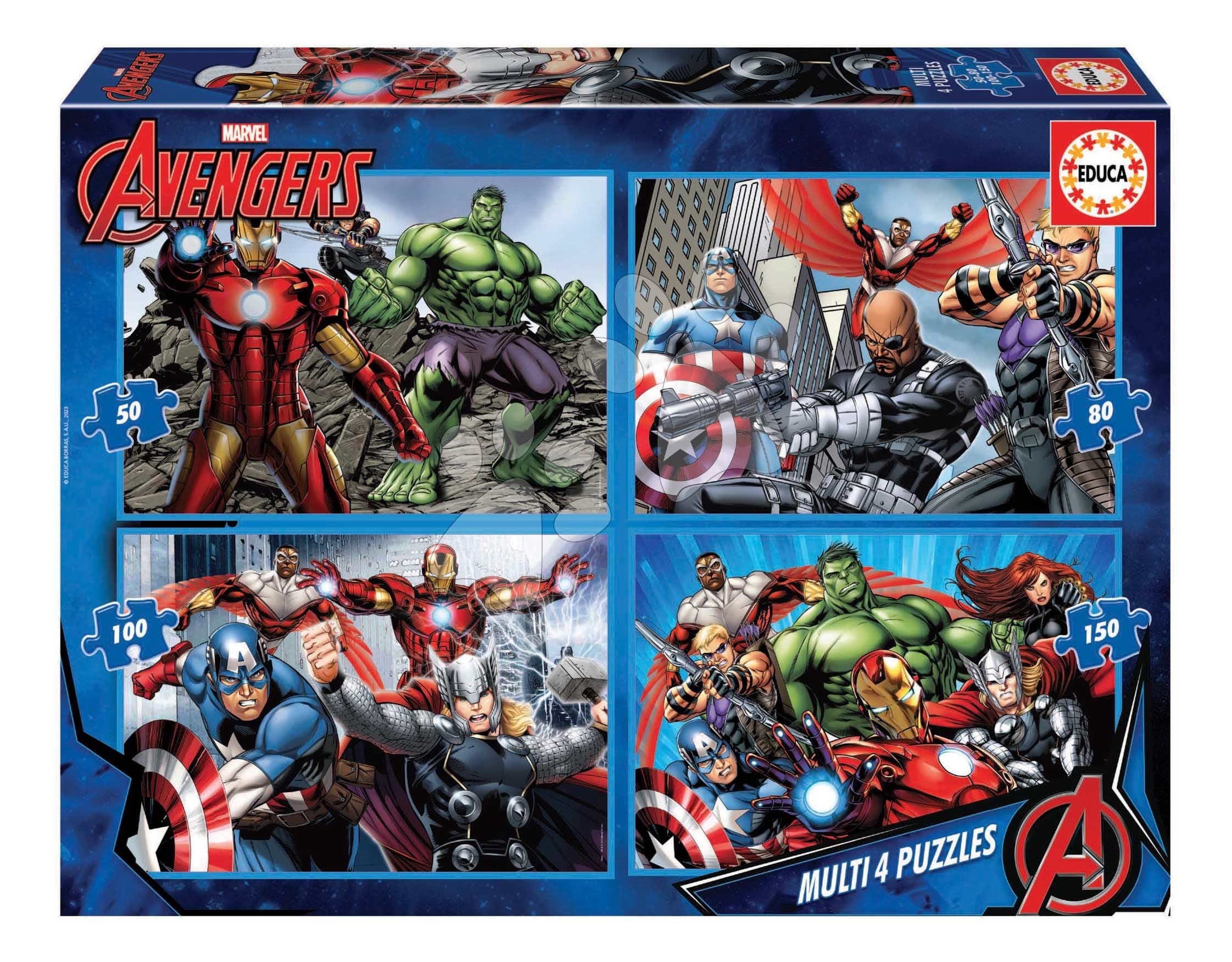 Detské puzzle Avengers Educa 50-80-100-150 dielov 16331