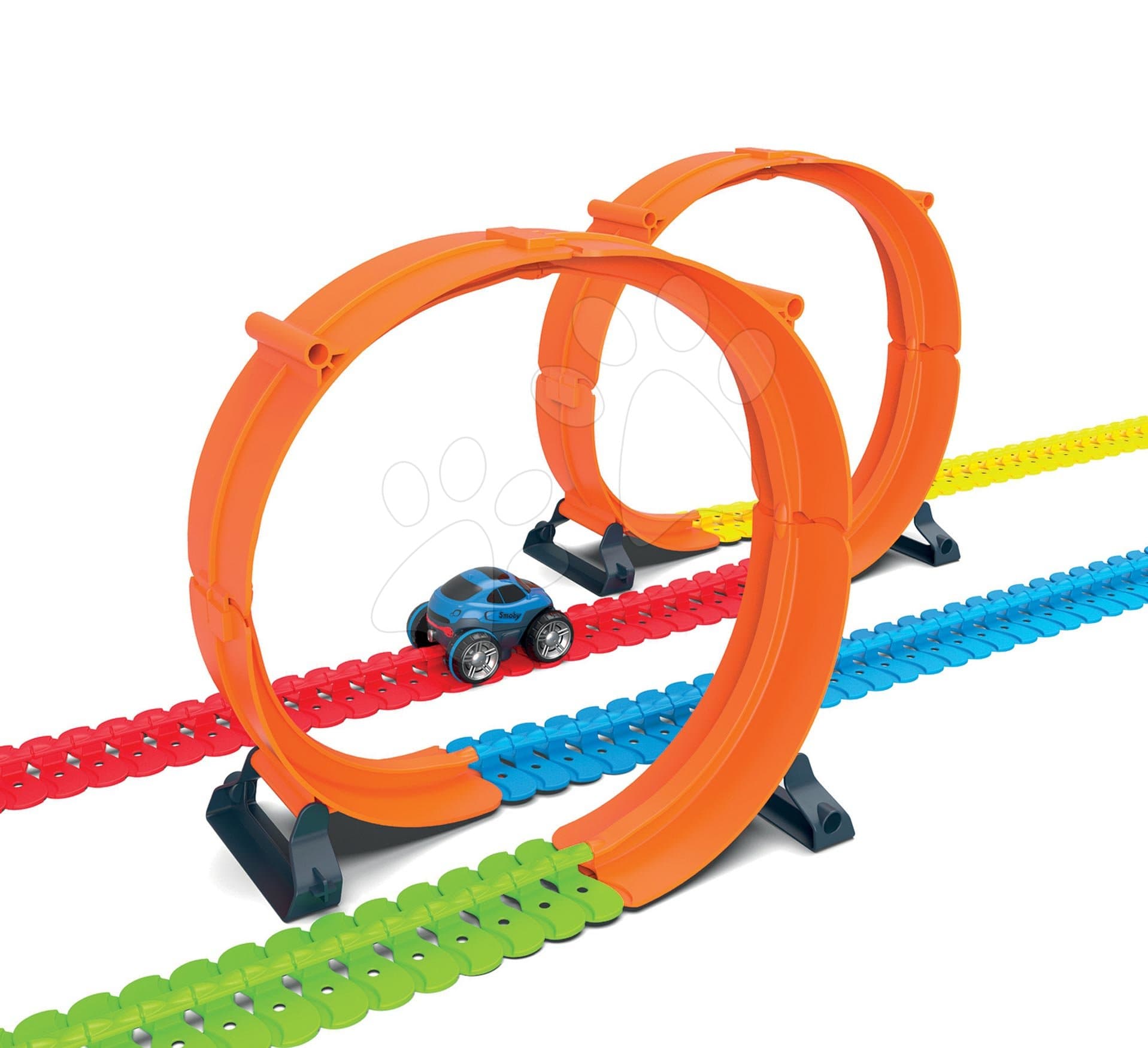 Náhradný diel okruhy k flexibilnej autodráhe Flextreme Discovery Superloops Set Smoby vertikálne a horizontálne 2 kusy