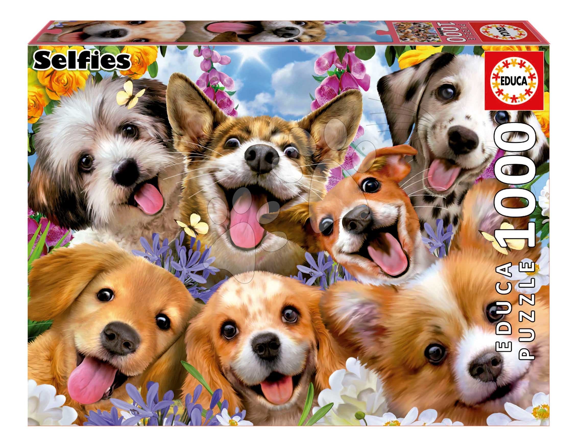 Puzzle Puppies Selfie Educa 1000 dielov a Fix lepidlo