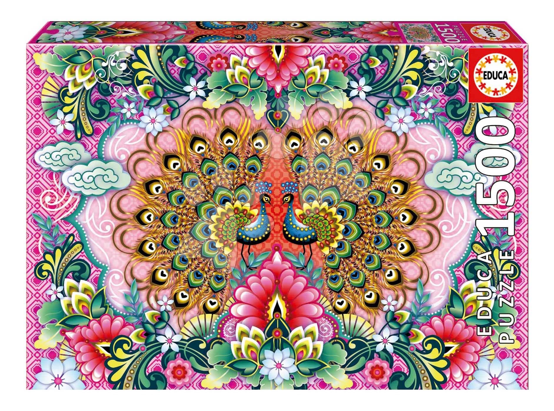 Puzzle Bengal Peacocks Educa 1500 dielov a Fix lepidlo