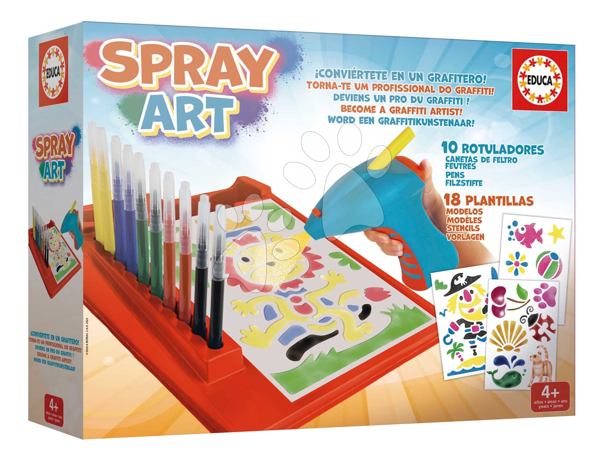 Kreatívne tvorenie so sprejom Spray Art Educa vytváranie obrázkov od 4 rokov