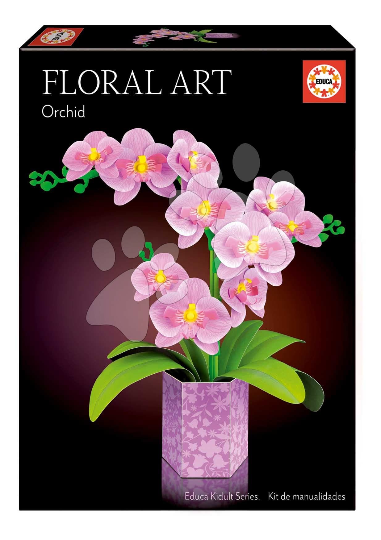 Kreatívne tvorenie orchidea Floral Art Orchid Educa poskladaj si vlastnú kvetinu od 8 rokov