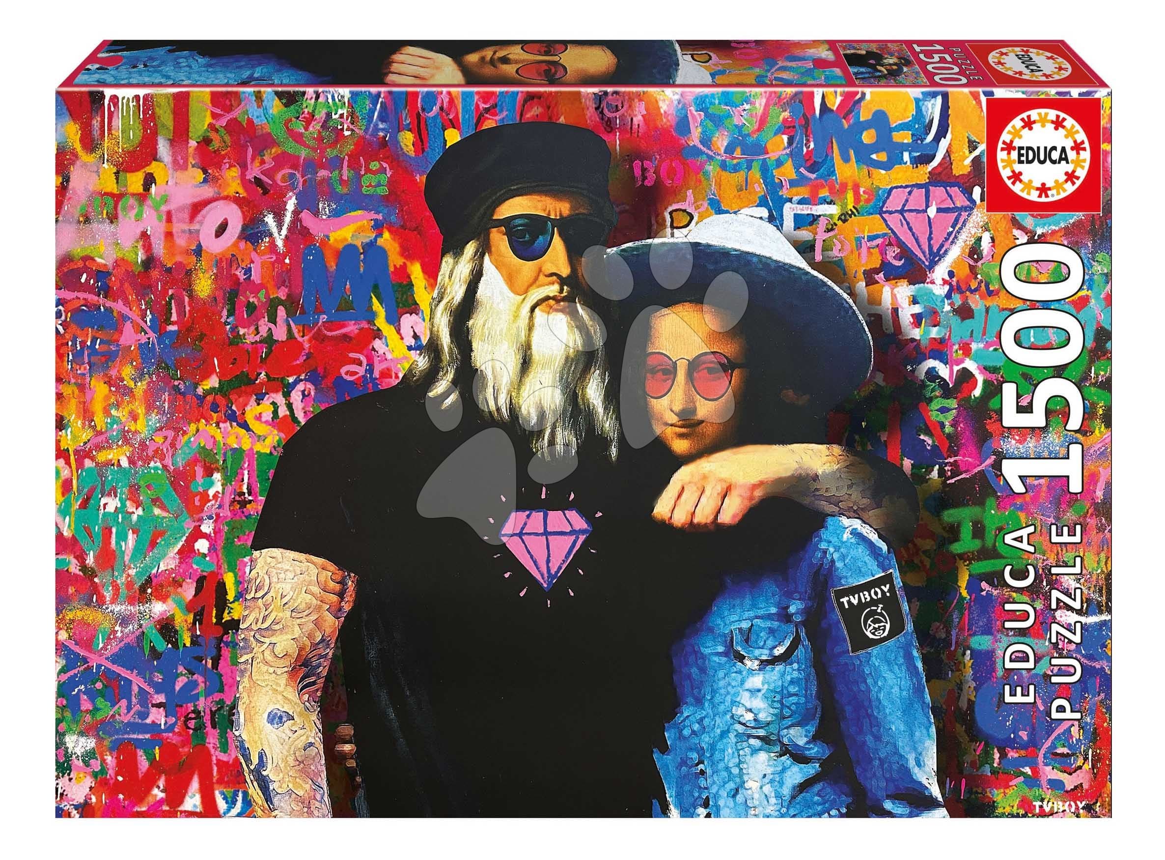 Puzzle Leo and Lisa TV Boy Educa 1500 dielov a Fix lepidlo
