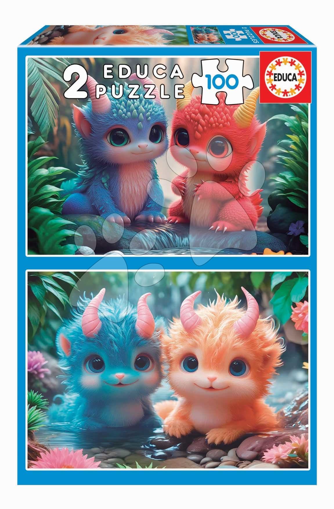 Puzzle Cute Monters Educa 2x100 dielov od 6 rokov