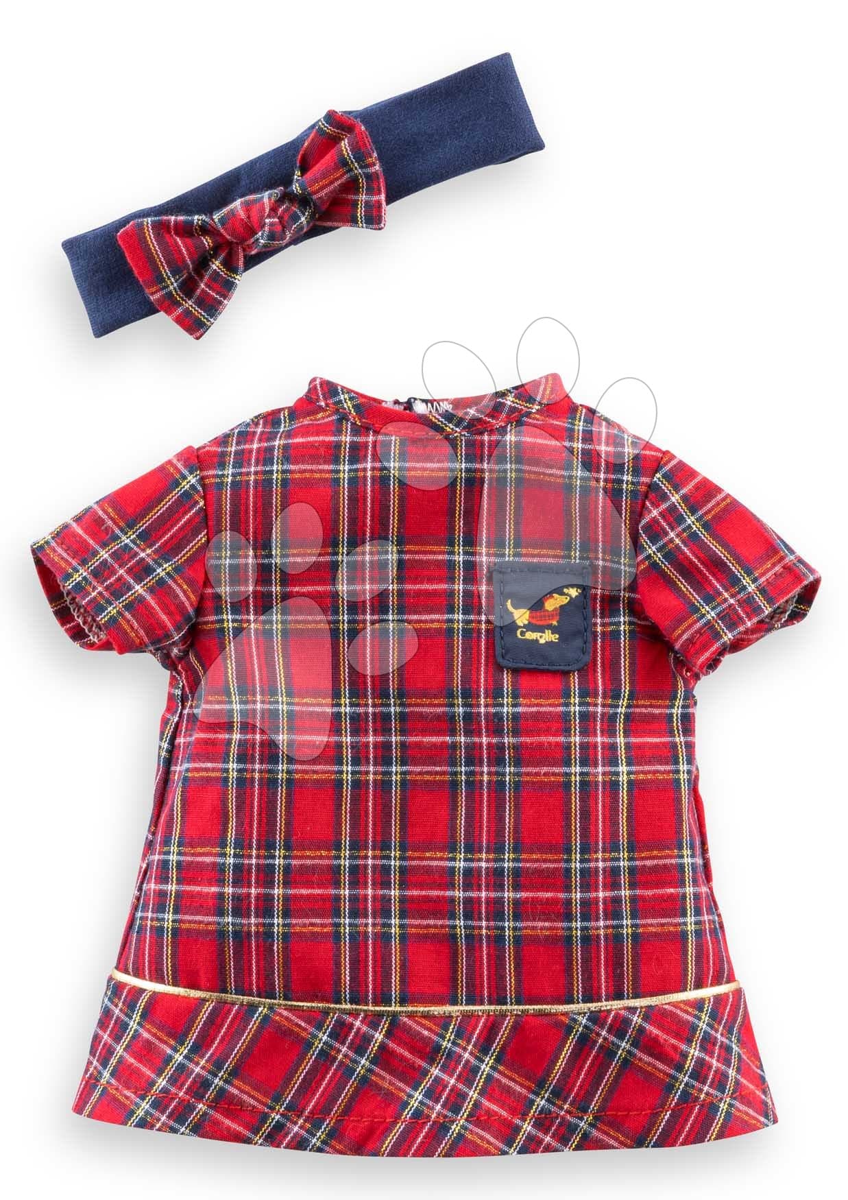 Šaty pre bábiku Dress & Headband Corolle Holidays Corolle vianočná edícia pre 36 cm bábiku