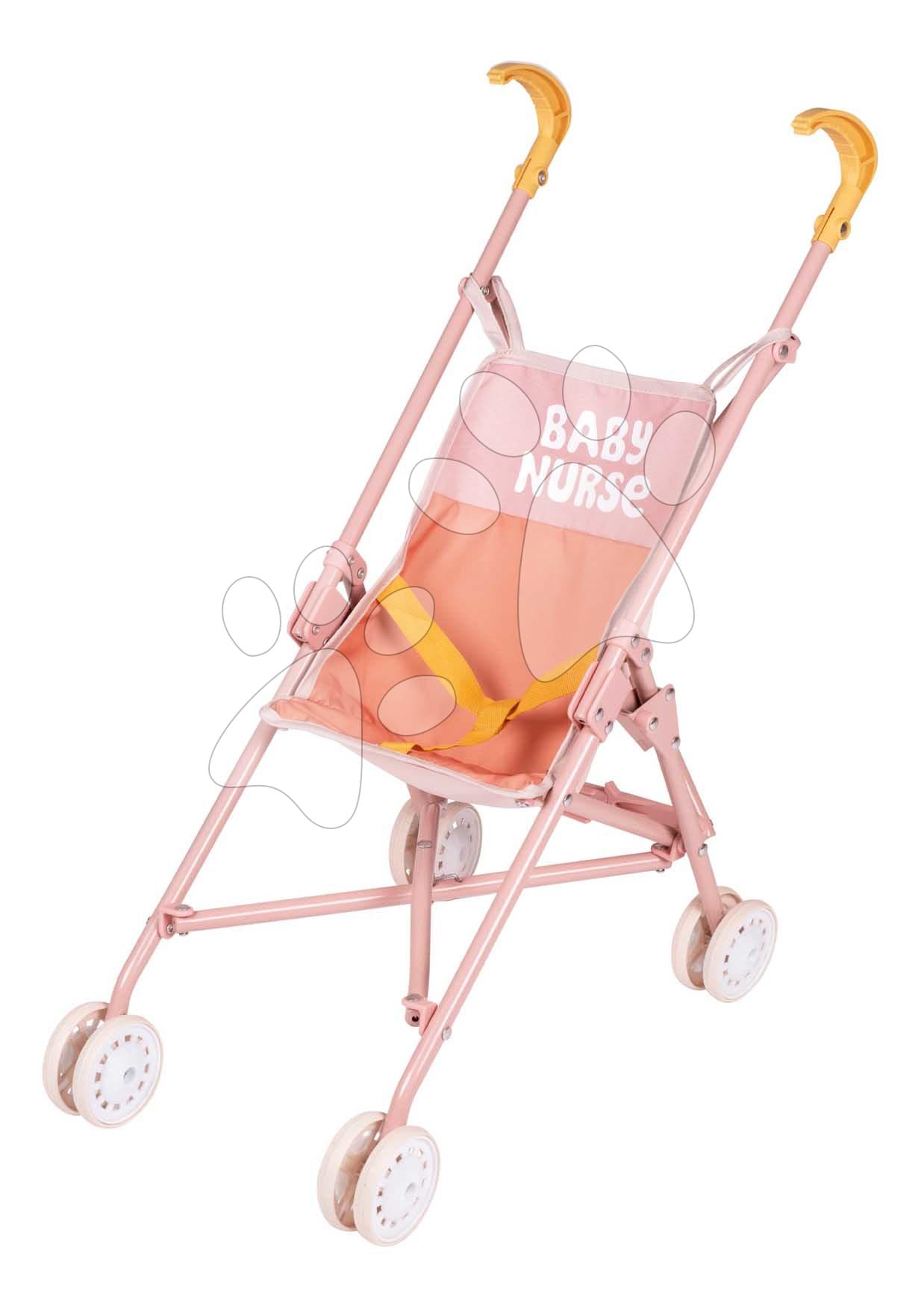 Kočík golfky skladací Foldable Pushchair Soft Baby Nurse Smoby pre 42 cm bábiku výška rúčky 57 cm od 24 mes