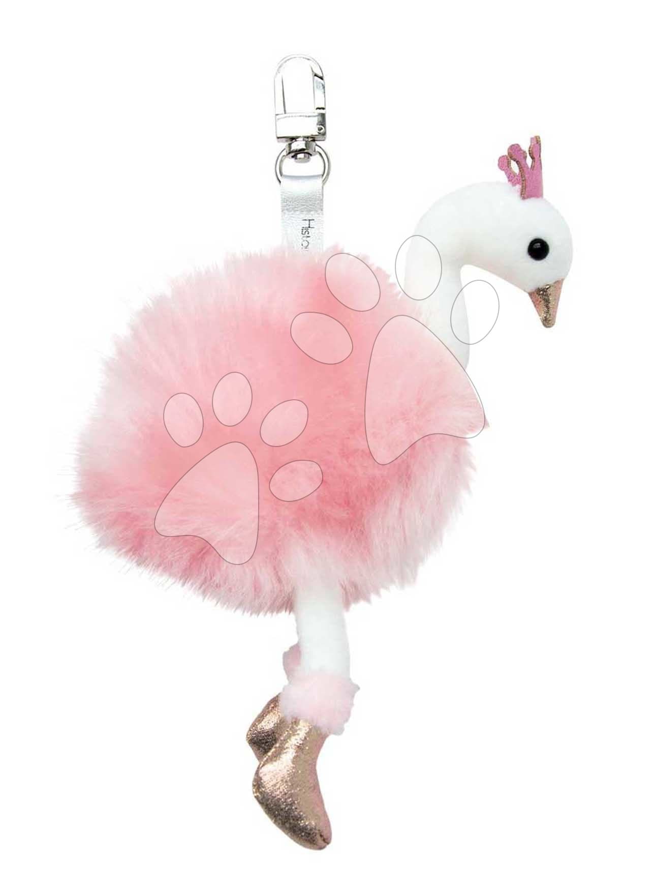 Plyšová labuť kľúčenka Pink Swan Key Ring Histoire d’ Ours ružová 12 cm od 24 mes