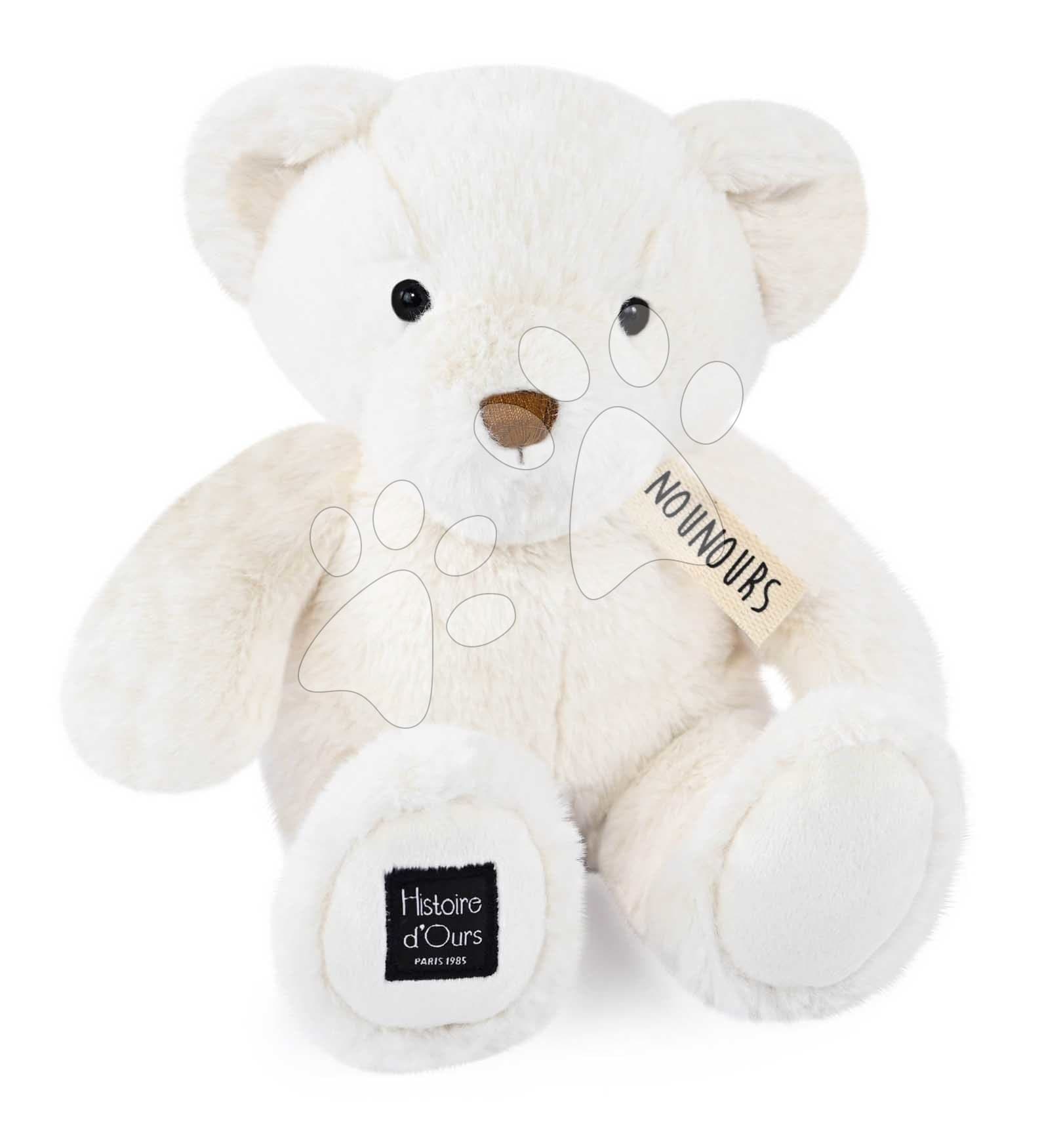 Plyšový medvedík Le Nounours White Histoire d’ Ours biely 28 cm od 0 mes