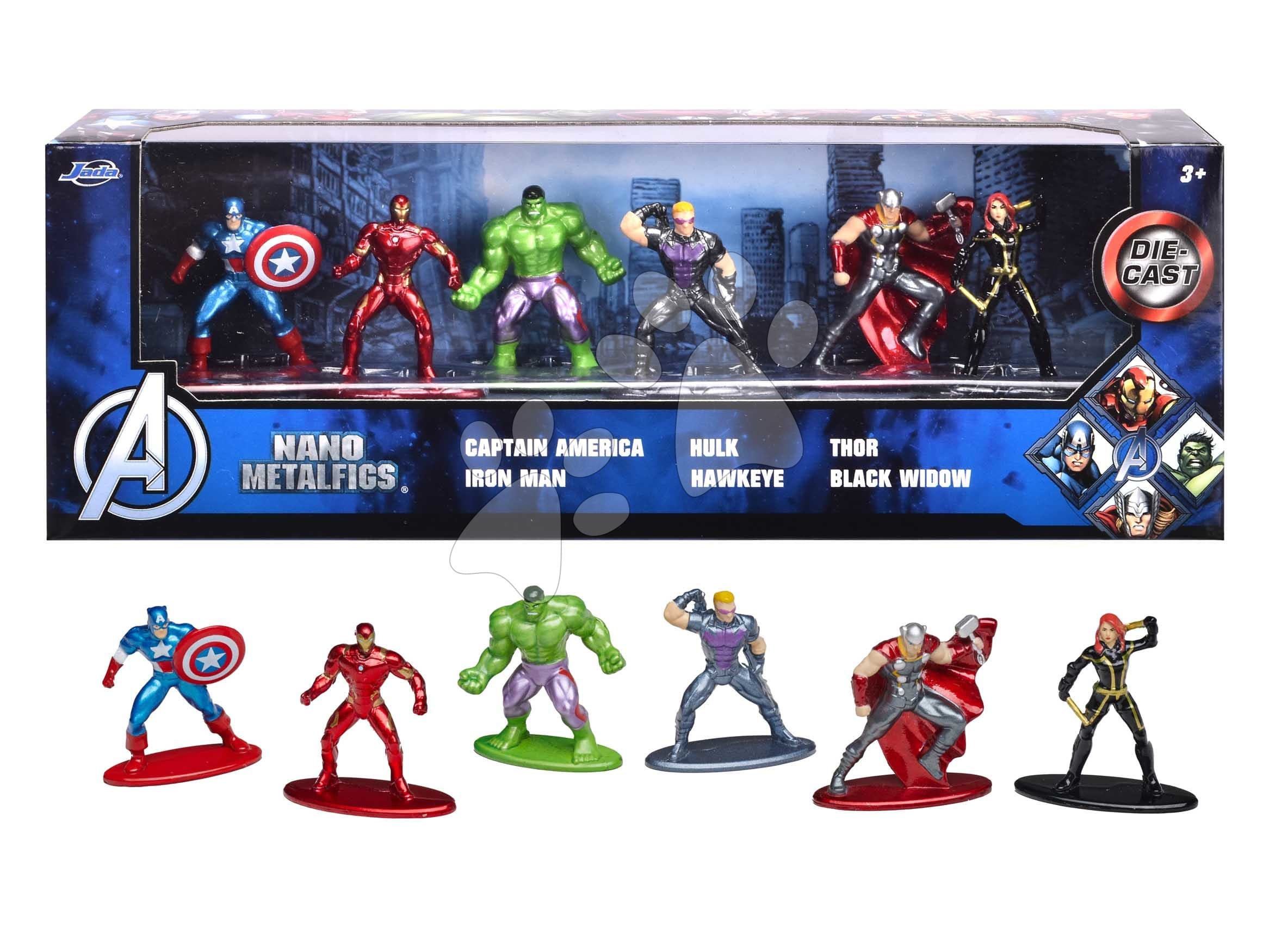 Figúrky zberateľské Avengers Marvel Nano Pack Jada kovové sada 6 druhov výška 4 cm