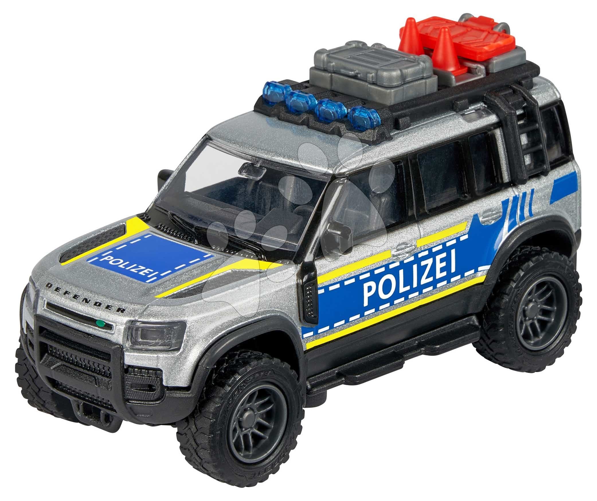 Autíčko policajné Land Rover Defender 90 Police Majorette dĺžka 12,5 cm