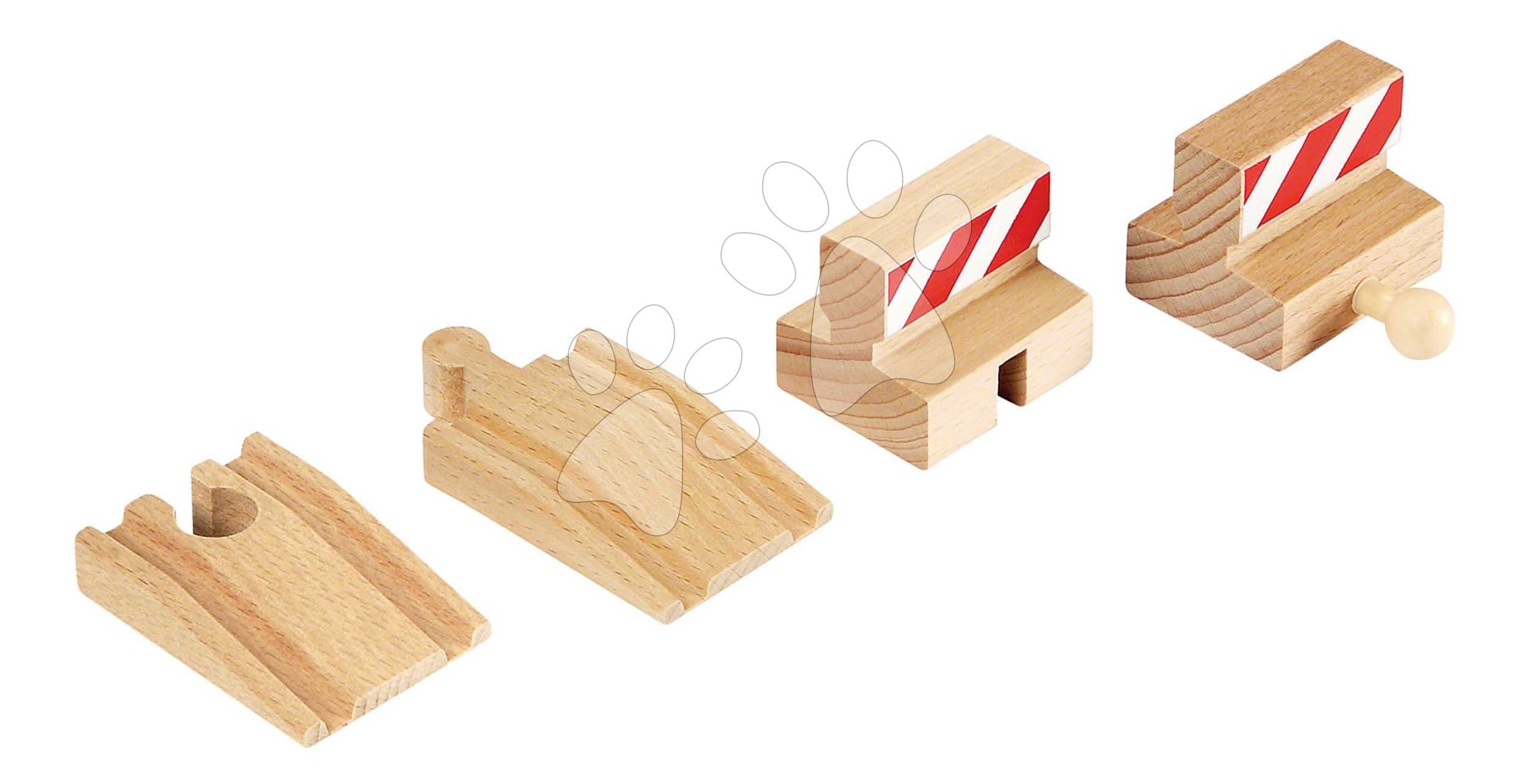 Náhradné diely pre vláčikodráhu Ramp & Stop Track Pack BRIO 2 rampy a ukončenia trate