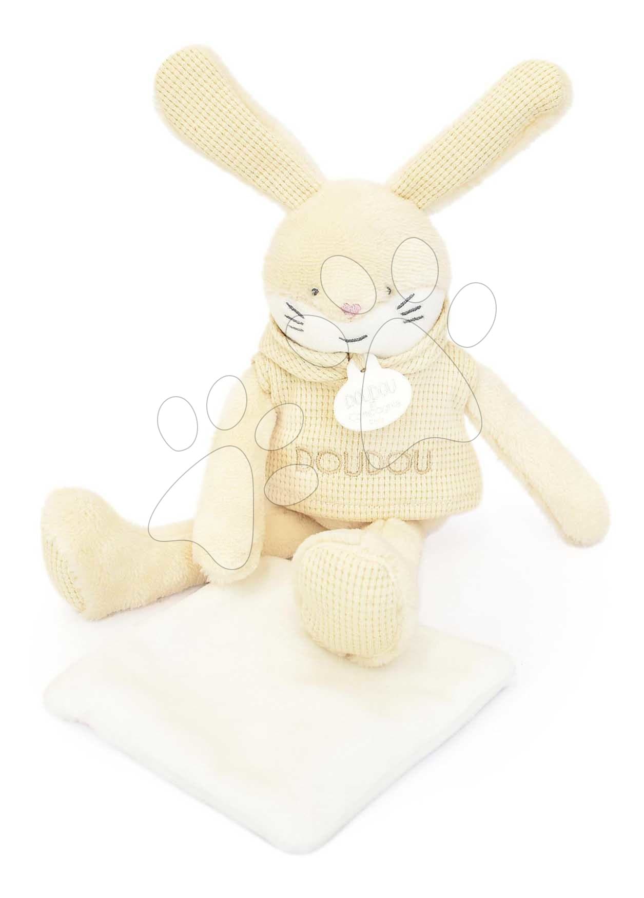 Plyšový zajačik Bunny Sweety Doudou et Compagnie v darčekovom balení béžový 25 cm od 0 mes