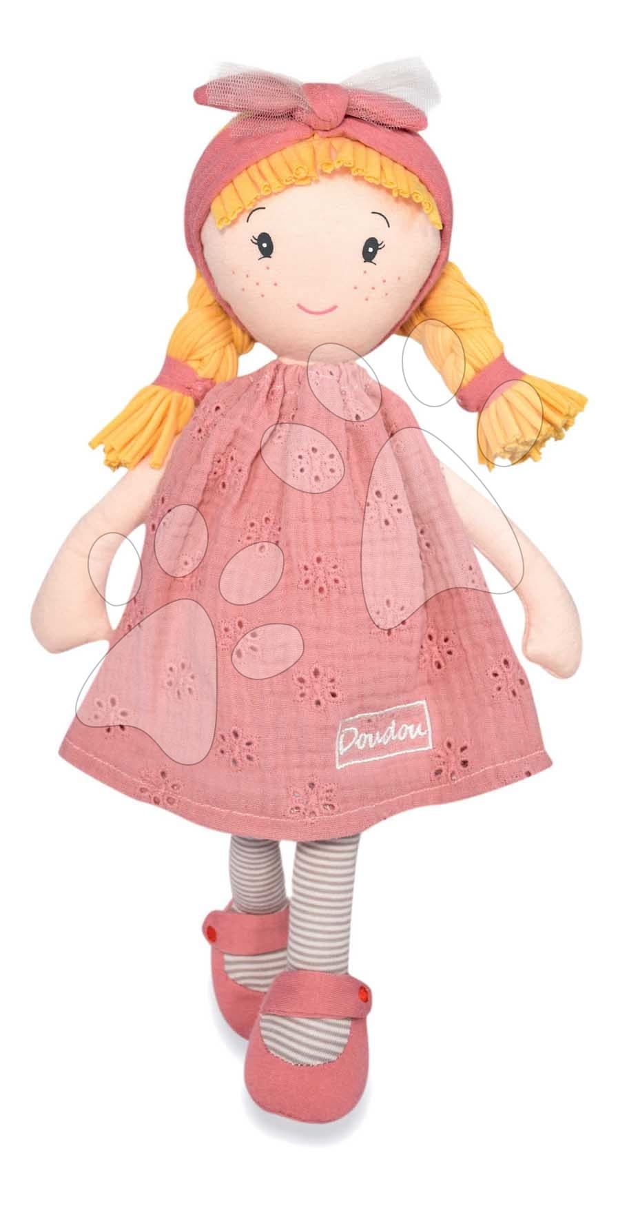 Bábika Suzette Having Fun Jolijou 36 cm s blond vláskami v ružových šatách z jemného textilu od 5 rokov