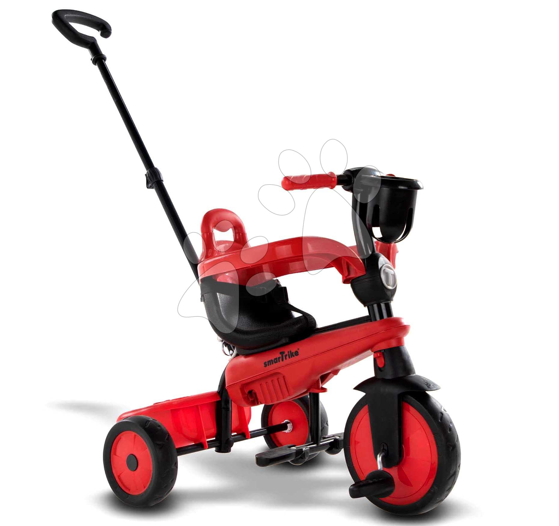 Trojkolka s košíkom na fľašku Breeze S Red 3v1 smarTrike s tlmičom a voľnobehom červená od 10 mes