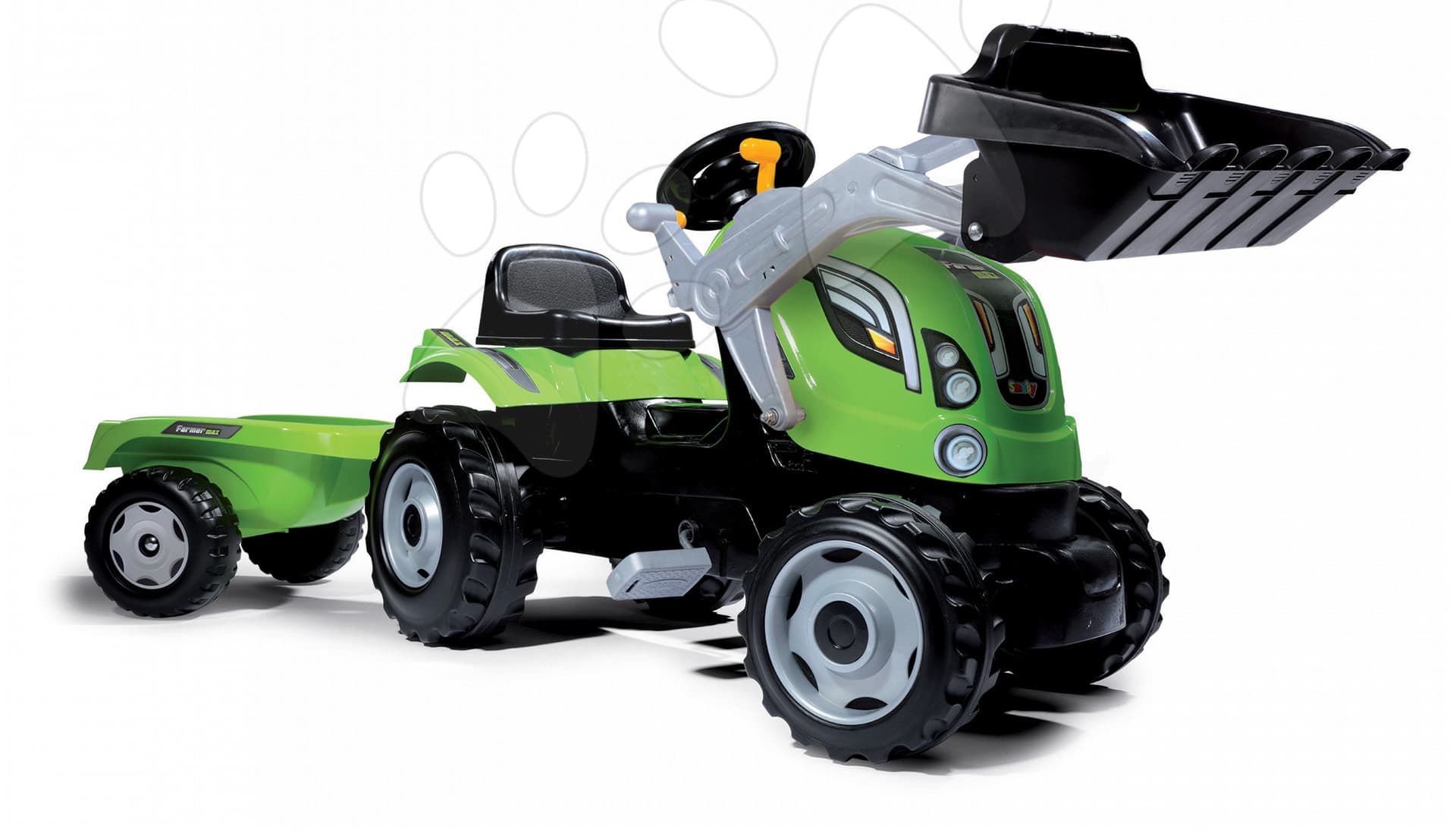 Traktor s nakladačom a prívesom Smoby Farmer Max 710109