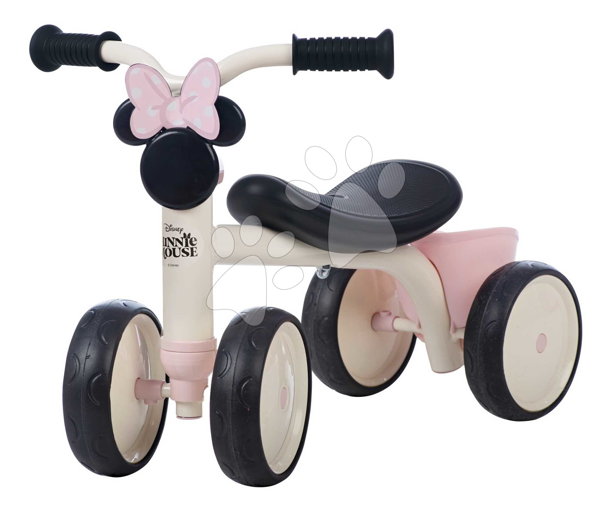 Odrážadlo Minnie Disney Rookie Ride-On Smoby s kovovou konštrukciou a točiacimi riadidlami od 12 mes