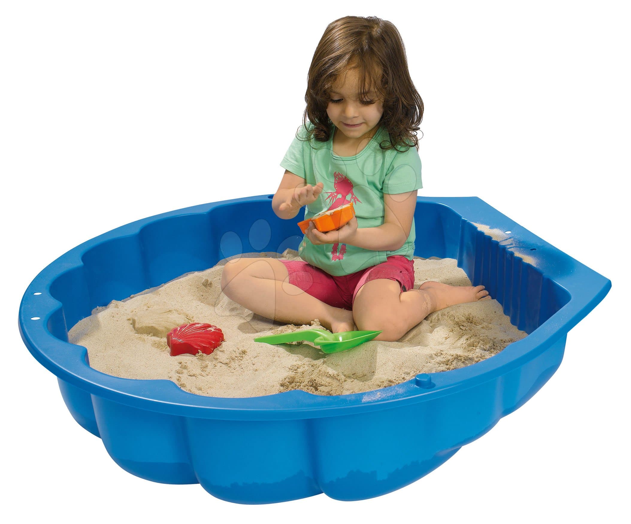 Pieskovisko mušľa Watershell Blue BIG na vodu a piesok 100 litrov modré 88*75*22 cm od 12 mes