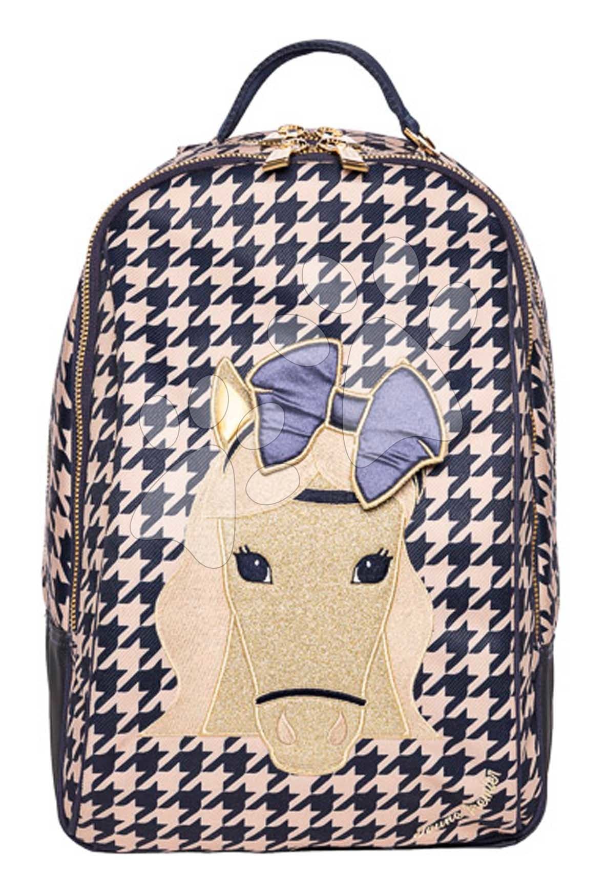 Školská taška batoh Backpack James Houndstooth Horse Jeune Premier ergonomická luxusné prevedenie 42*30 cm