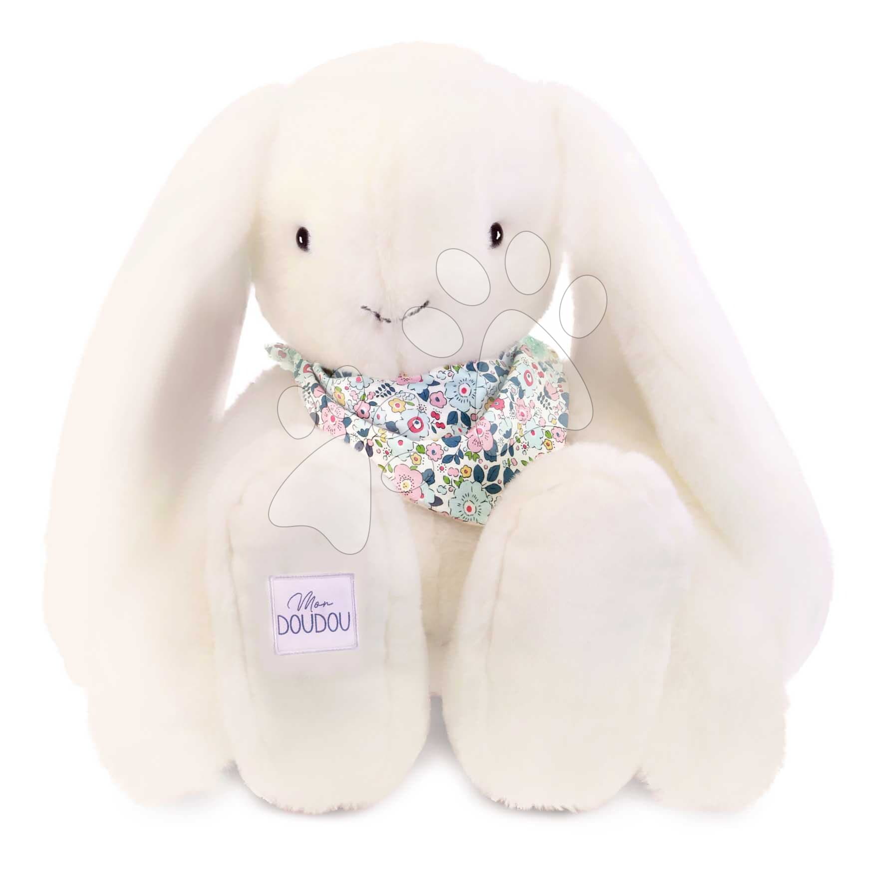Plyšový zajac Fleurette the Bunny White Doudou et Compagnie biely 50 cm od 0 mes