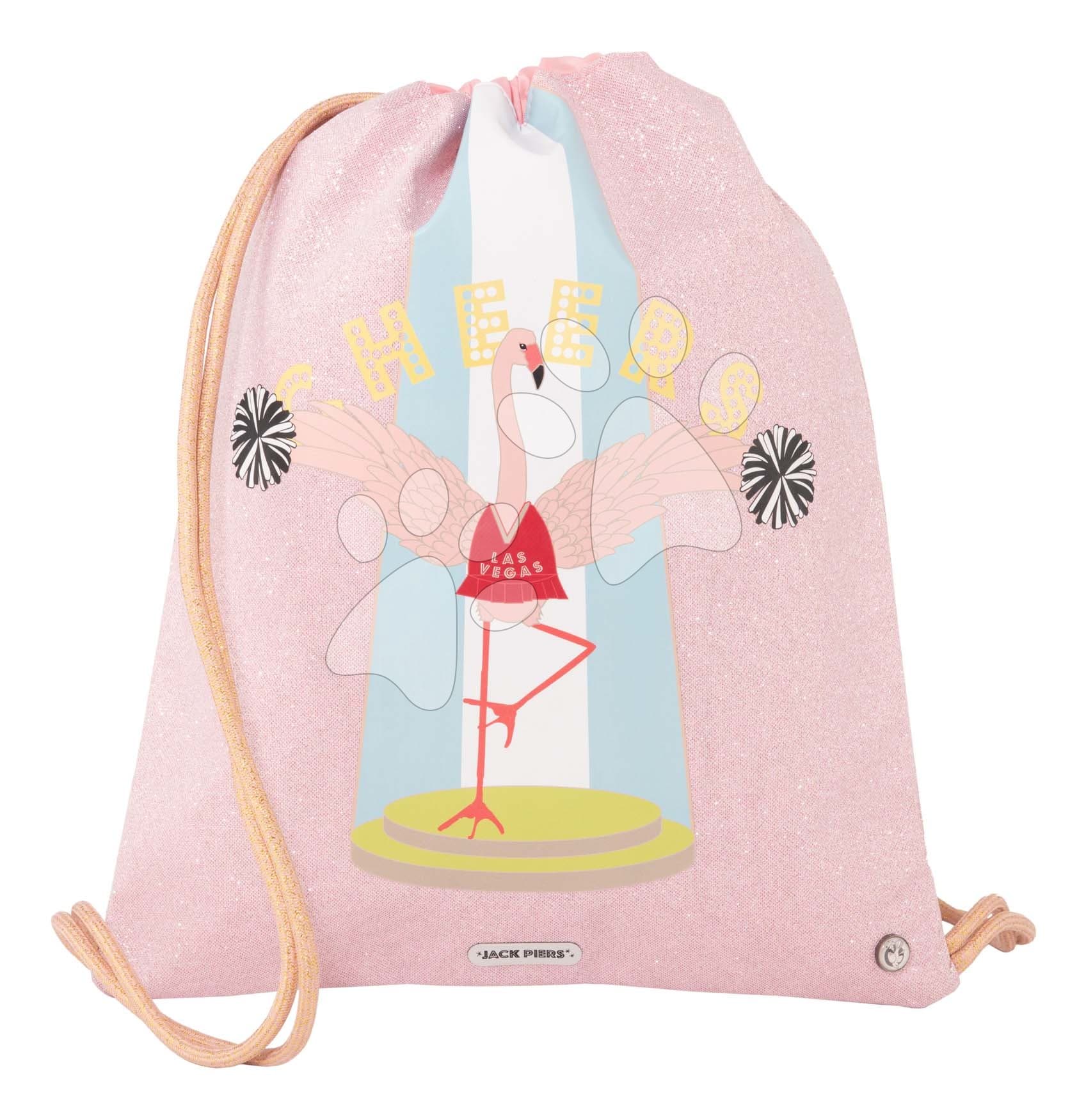 Školský vak na telocvik a prezúvky Gym Bag Flamingo Jack Piers ergonomický luxusné prevedenie od 2 rokov 44*36 cm