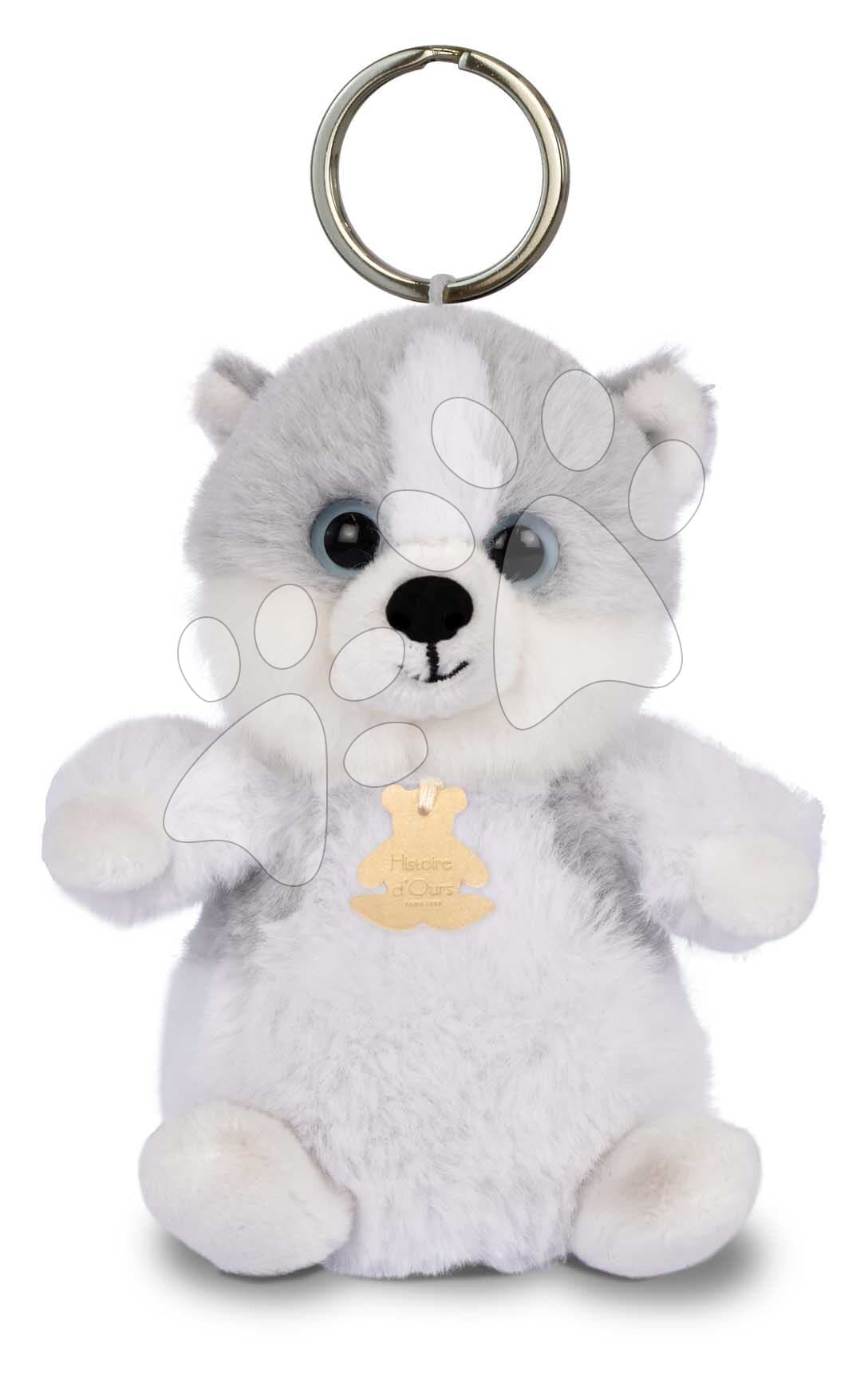 Plyšová kľúčenka psík husky The Soft Stretch Husky Key Ring Histoire d’ Ours sivá 12 cm od 18 mes