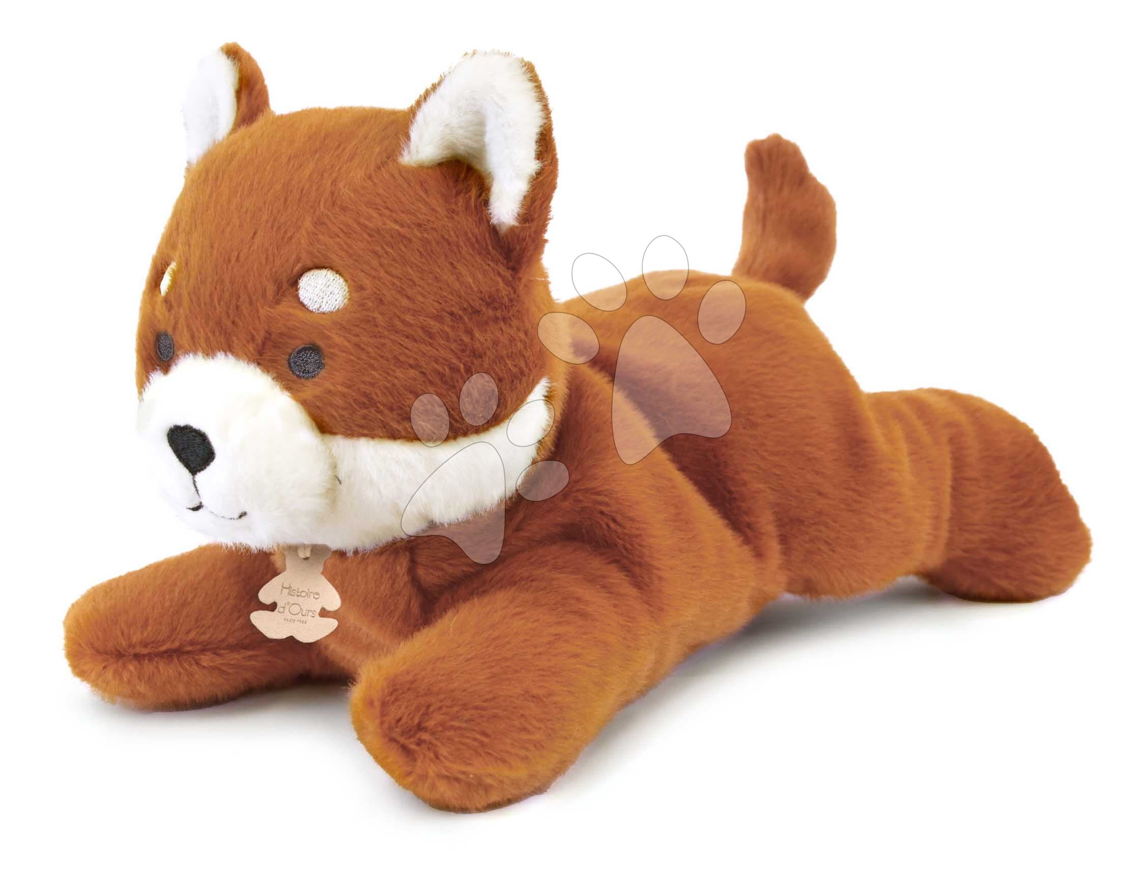 Plyšová panda červená s ťažkým bruškom P'tit Relax Red Panda Histoire d’ Ours oranžová 30 cm od 0 mes