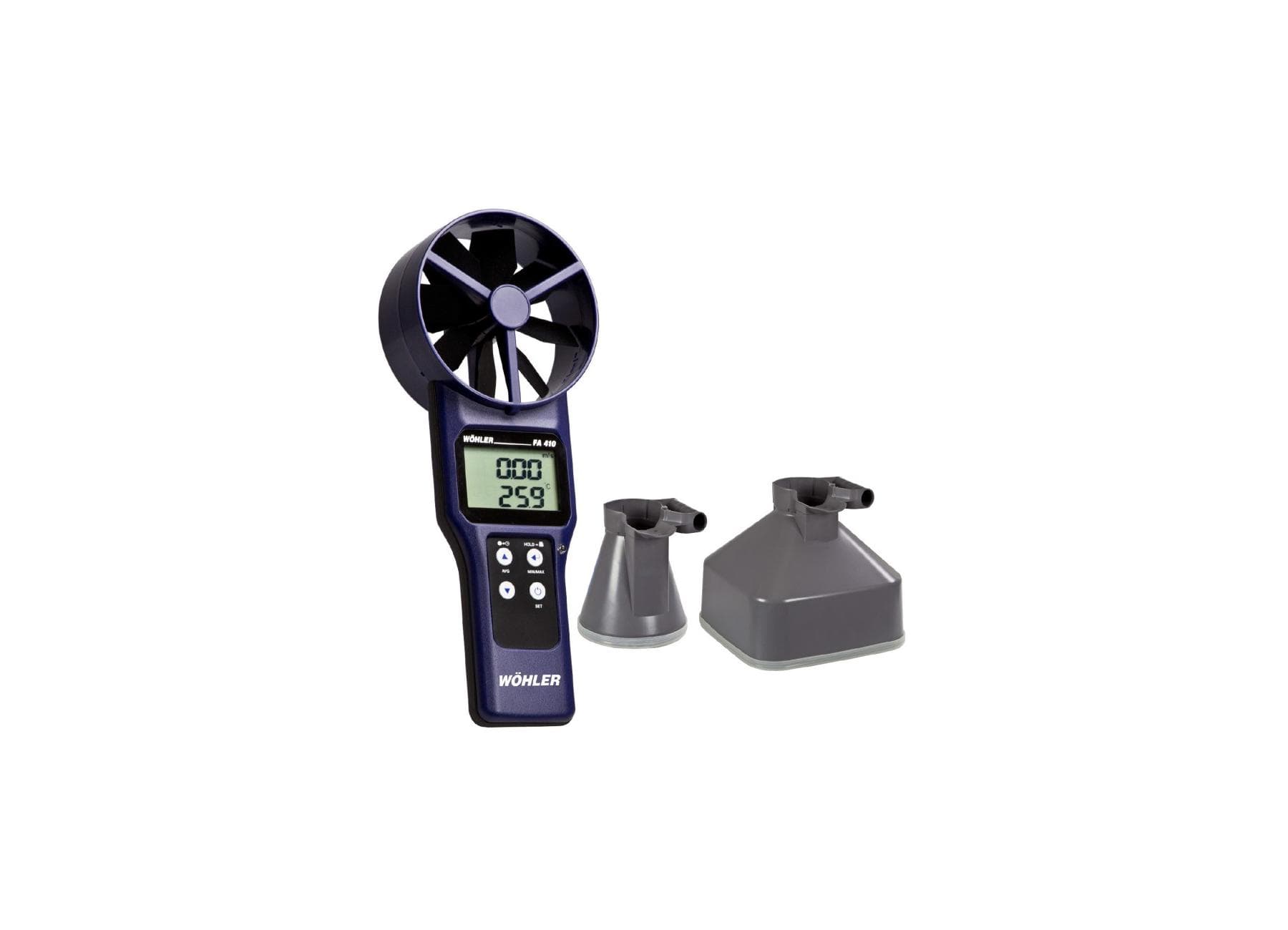 Wöhler FA 410 - vrtuľkový anemometer v sade