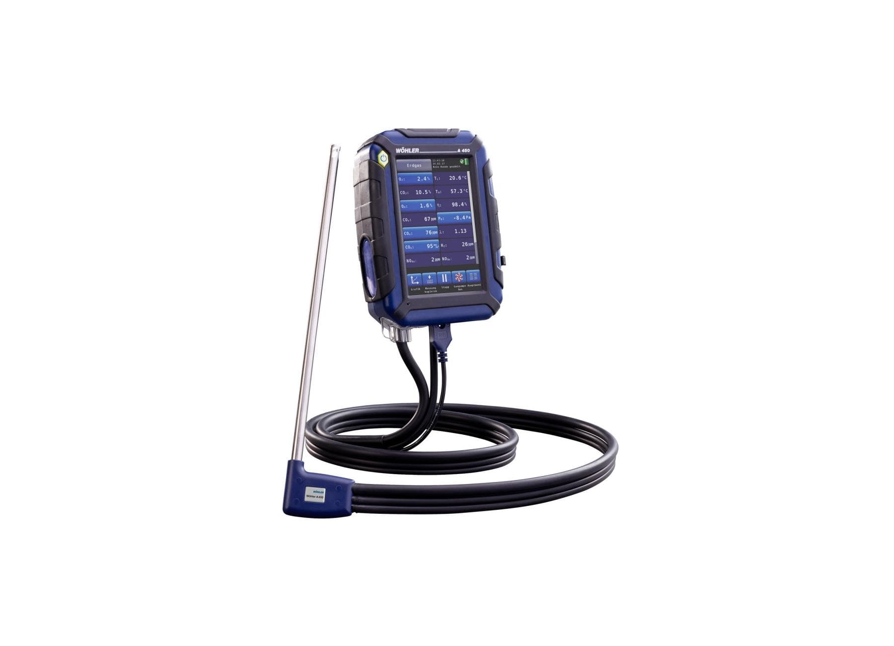 Analyzátor spalín Wöhler A 450 HCO (CO 25 000 ppm)