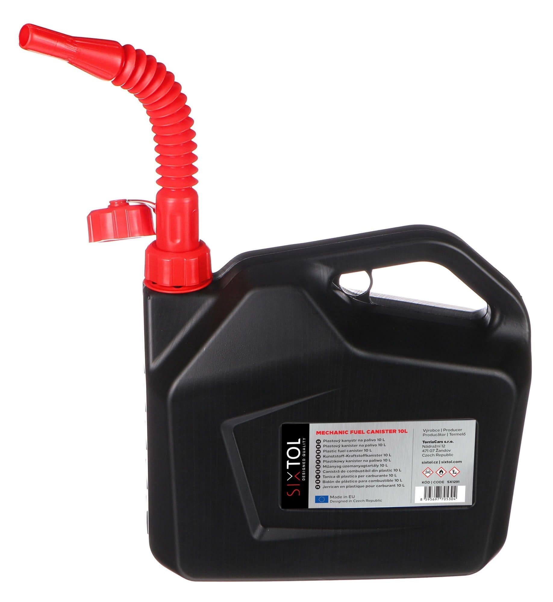 Plastový kanystr MECHANIC FUEL CANISTER 10L, čierny