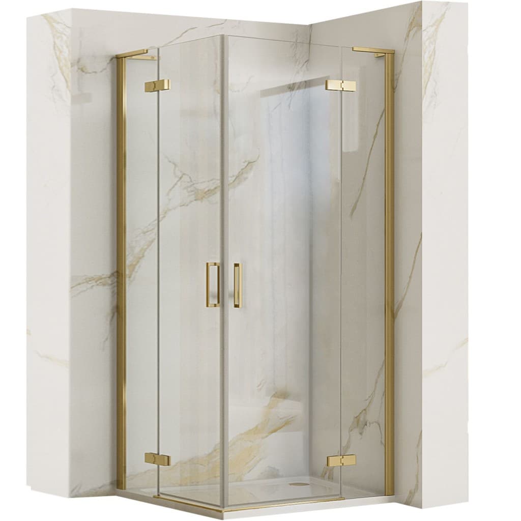 REA/S - Sprchová kabína Hugo 80x90 Gold Brush Dvere: 80 Dvere: 90 KPL-K8410