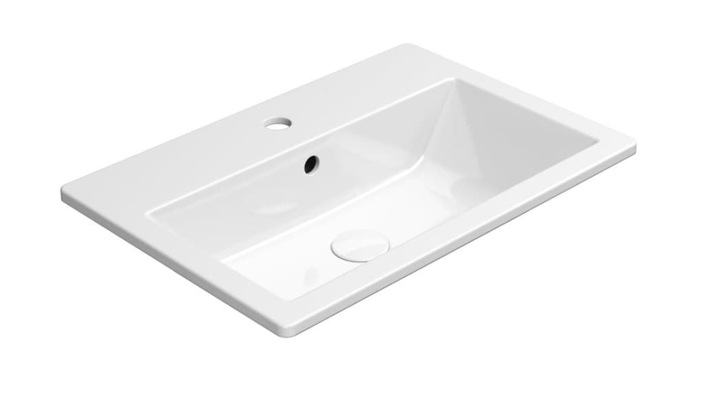 GSI - KUBE X keramické umývadlo 58,5x40,5cm, zápustné, biela ExtraGlaze 9433111
