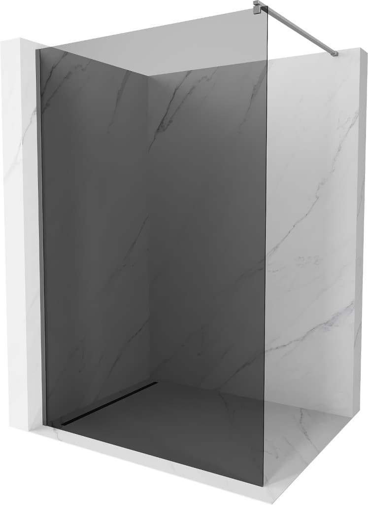 MEXEN/S - Kyoto Sprchová zástena WALK-IN 80 x 200, grafit 8 mm, grafit metal 800-080-101-95-40