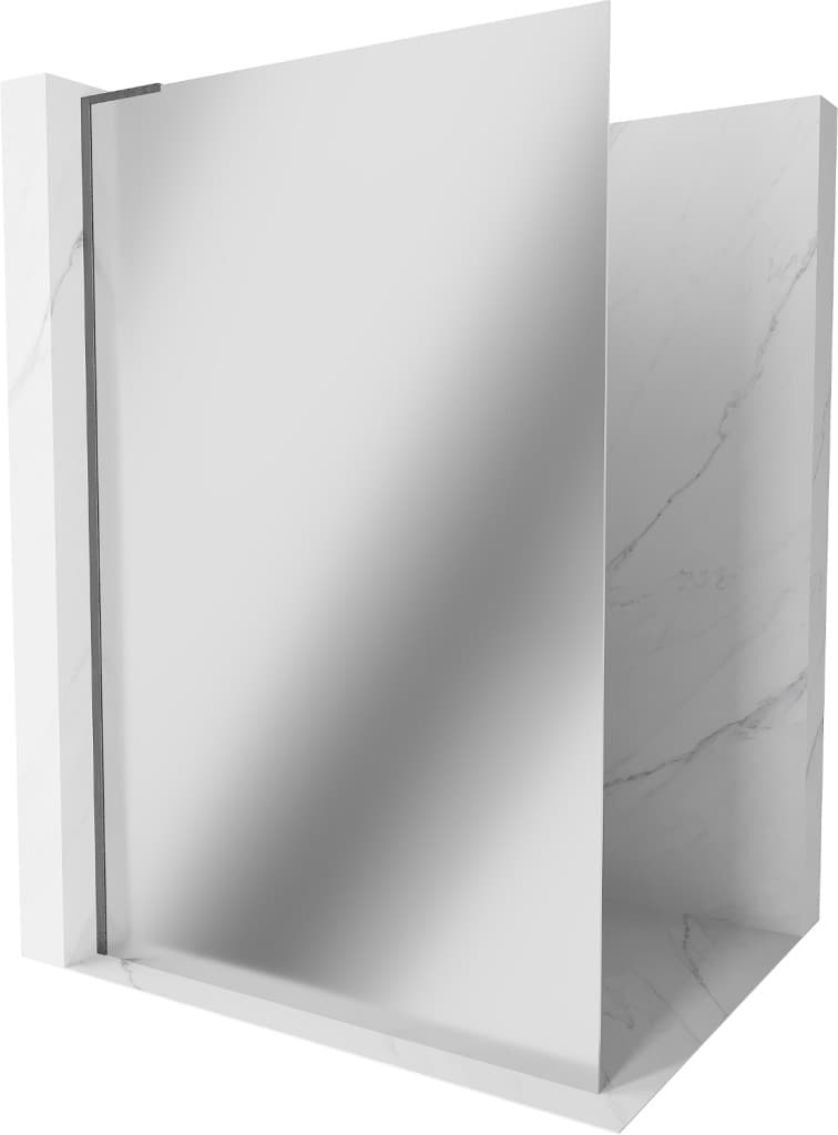 MEXEN/S - Kioto L Sprchová zástena WALK-IN 70 x 200, zrkadlové, grafit metal 800-070-103-95-50