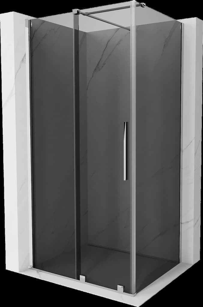 MEXEN/S - Velár sprchovací kút, posuvné dvere 130 x 80, grafit, chróm 871-130-080-41-01
