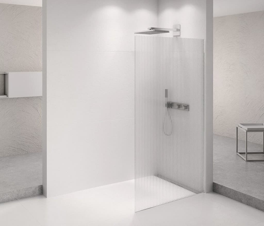 POLYSAN - ARCHITEX CHROM sprchová zástena 862 sklo Flute AXC90FL