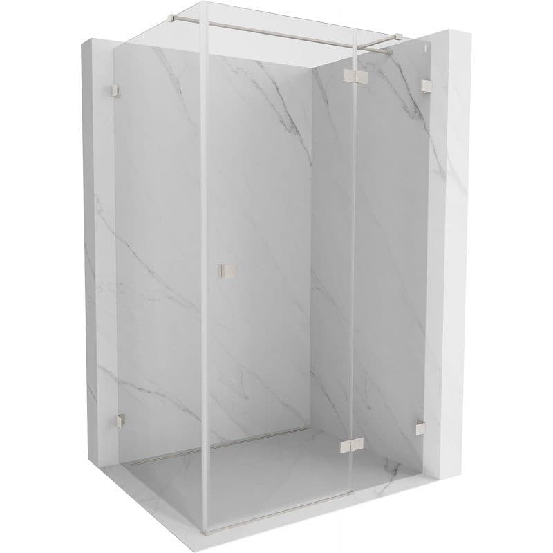 MEXEN/S - Lunar T sprchovací kút dvere krídlové pravá 110 x 80, transparent, nikel kartáčovaný 834T-110-080-97-00-P