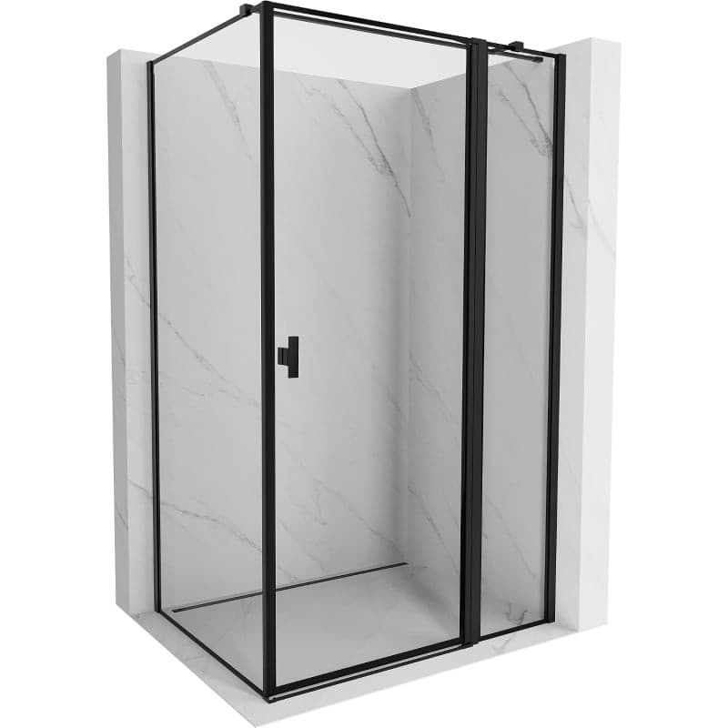 MEXEN/S - Mist T sprchovací kút dvere krídlové pravá 120 x 90, čierny okraj, čierna 8A4T-120-090-70-70-P