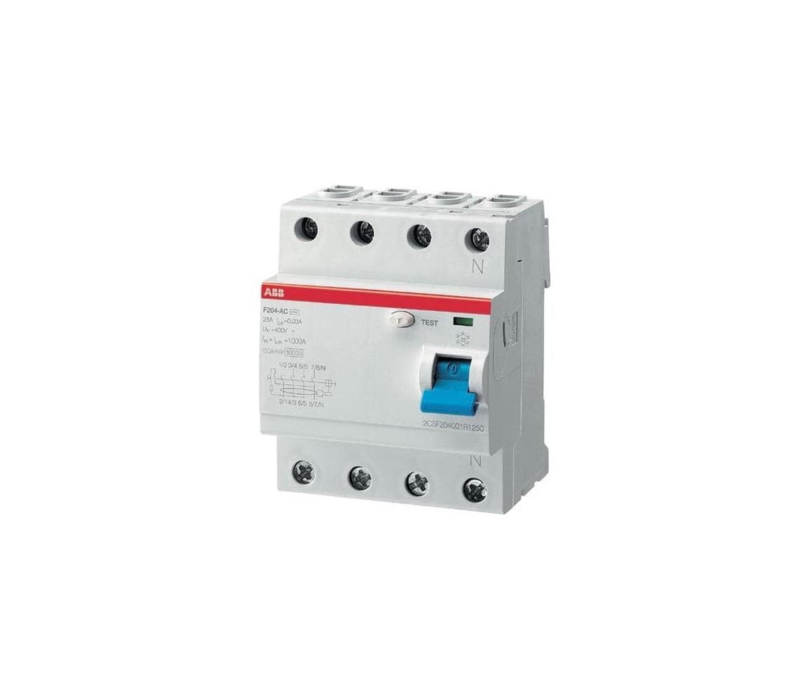 ABB 2CSF204101R1250 - Prúdový chránič F204 3-fázový 25A 400V 2CSF204101R1250
