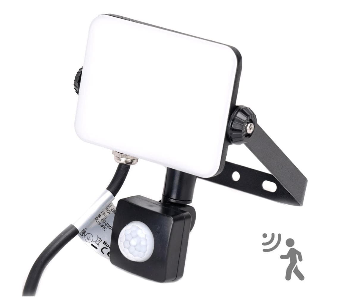 B.V. - LED Reflektor so senzorom LED/20W/230V 4000K IP65 čierna B10202NQ9