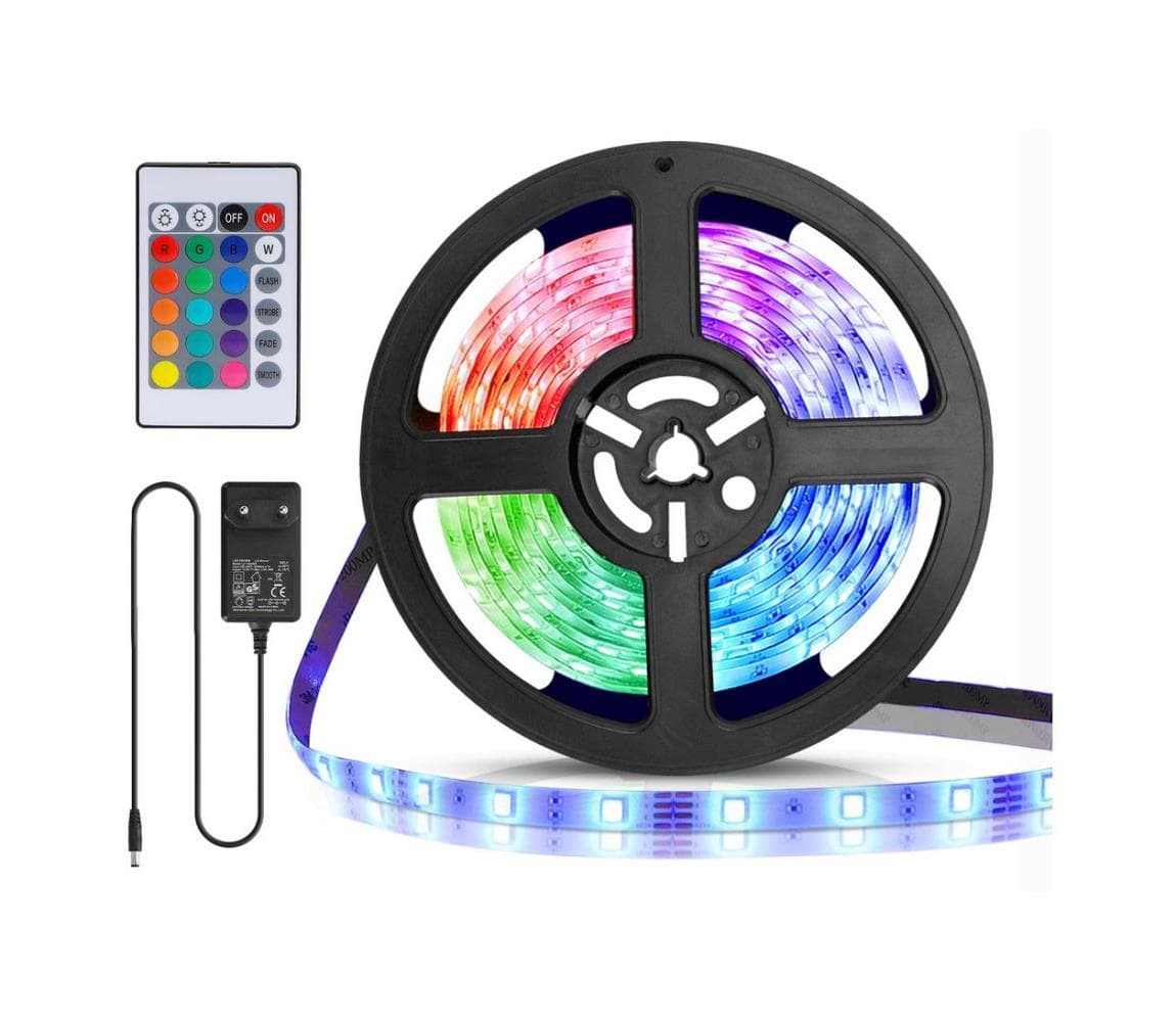 B.V. - LED RGB stmievateľný pásik 5m LED/24W/12/230V IP65 + DO B10301WNS