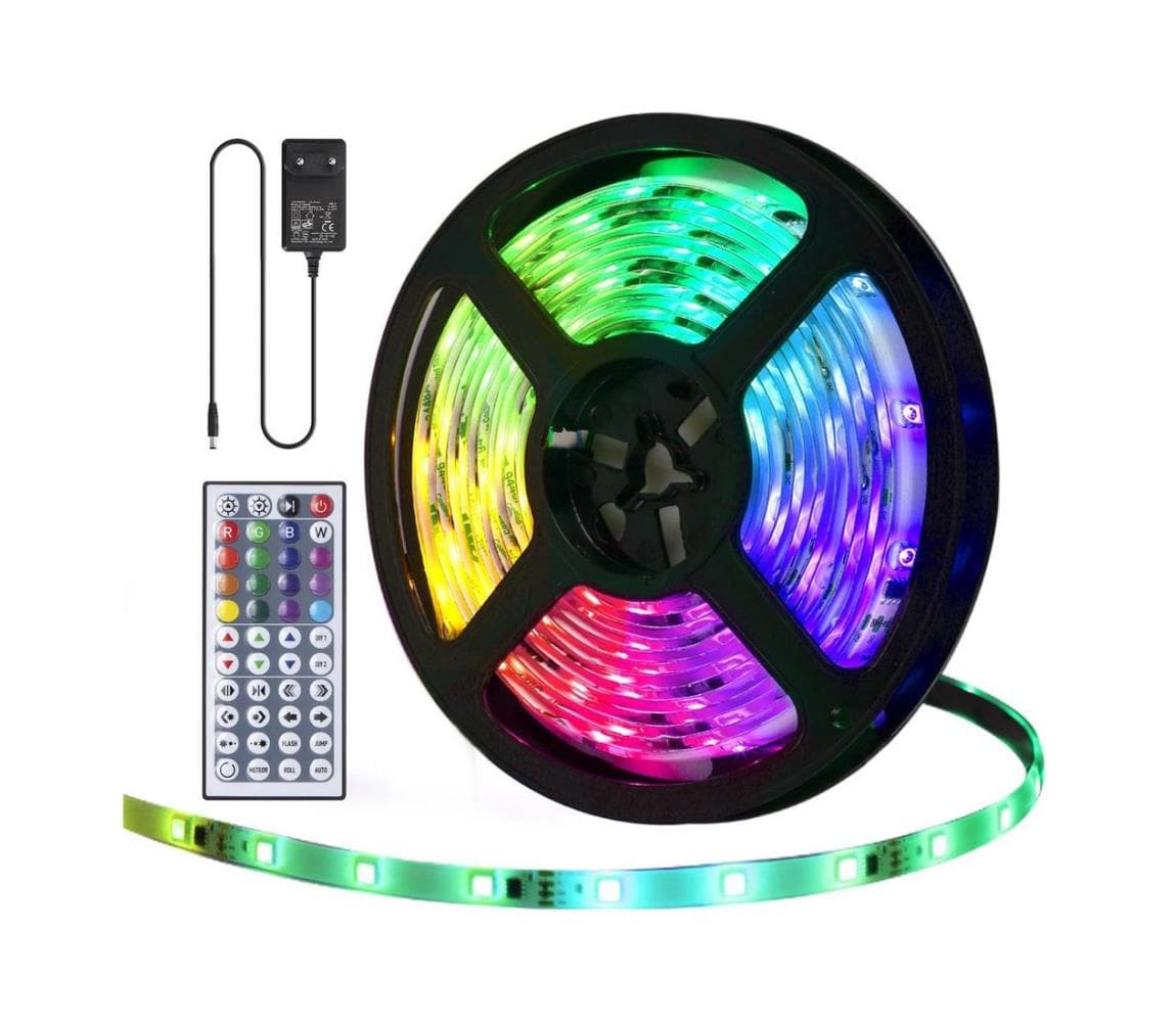 B.V. - LED RGB Stmievateľný vonkajší pásik 5m LED/24W/12/230V IP65 + DO 100801WNQ