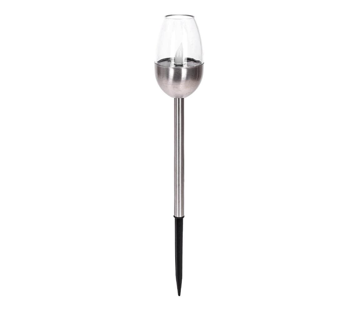 B.V. - LED Solárna lampa LED/0,006W/1,2V 38,2cm chróm 2700K IP44 B10201NL8