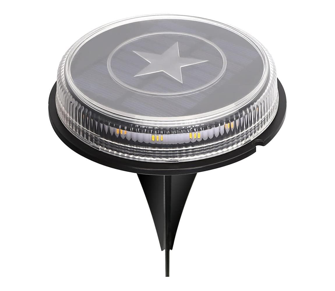 B.V. - LED Solárna lampa LED/0,6W/5,5V 24,5 cm 3200K IP66 čierna B10201WXM