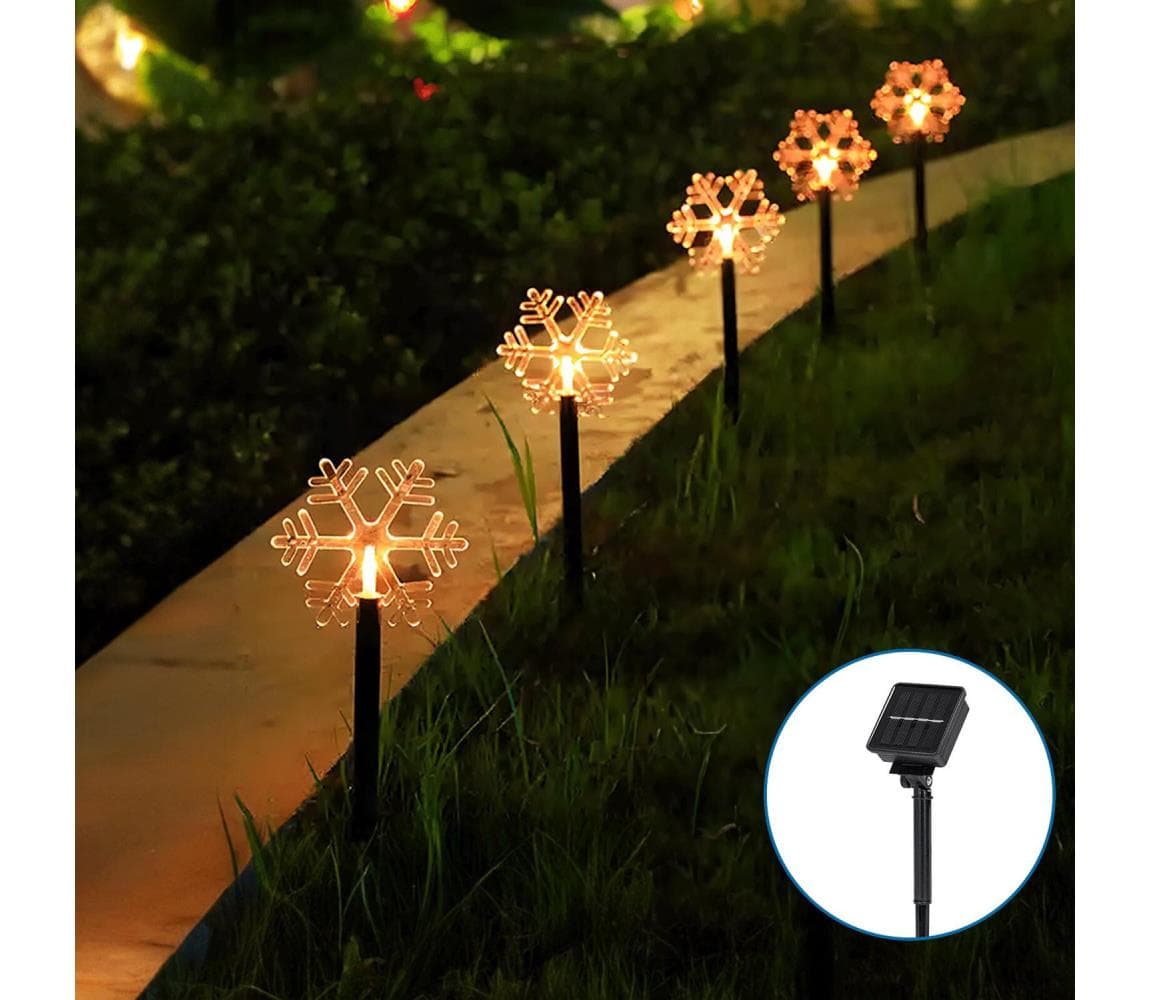 B.V. - LED Solárne vianočné svietidlo LED/0,054W/1,2V 1m IP65 teplá biela B10201Q8D