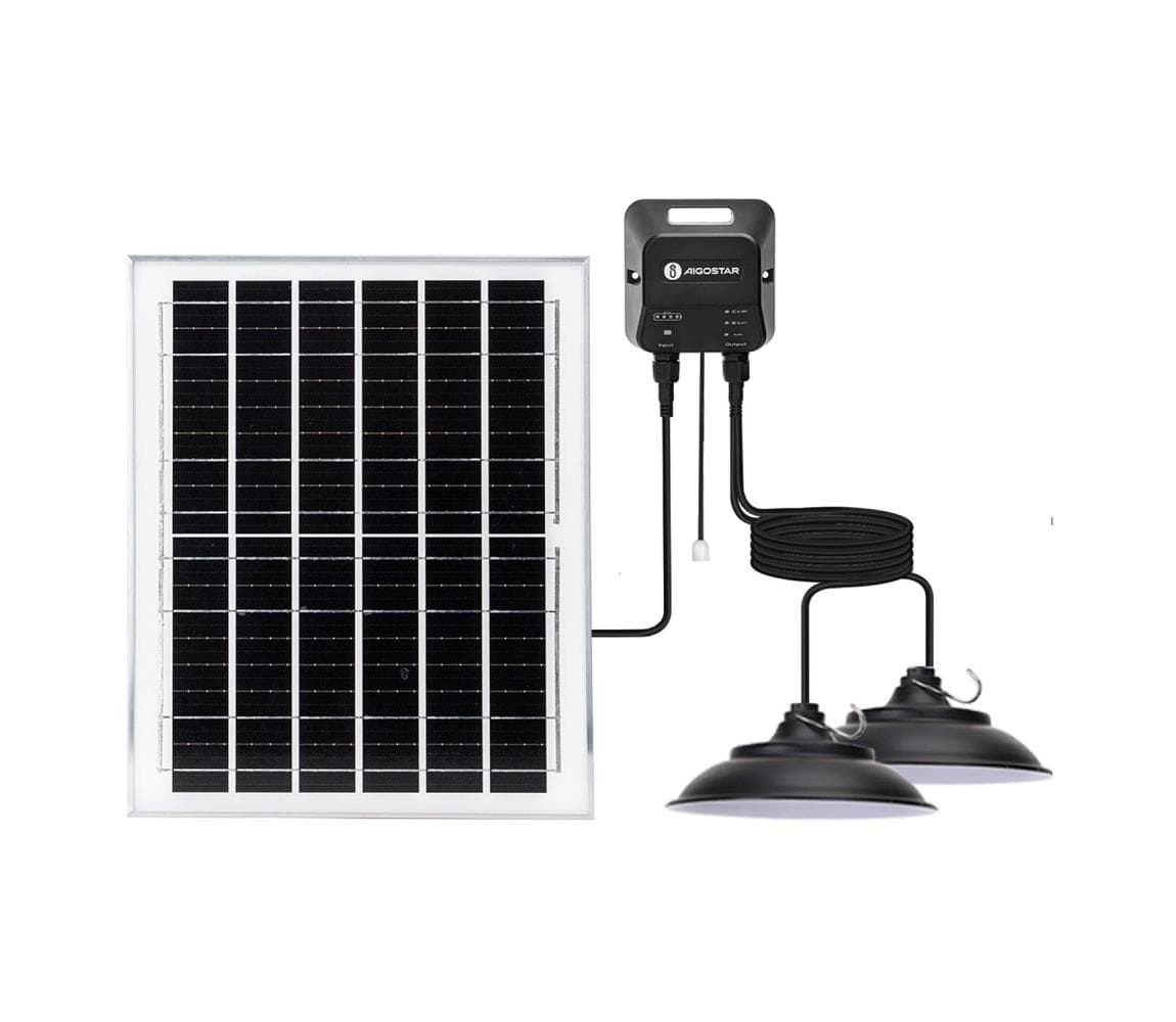 B.V. - LED solárny luster 2xLED/70W/12V 12000 mAh 6500K priemer 23,5 cm B1020135P