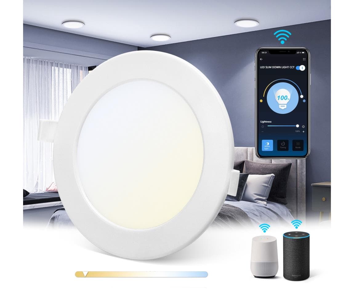 B.V. - LED Stmievateľné podhľadové svietidlo LED/6W/230V 2700-6500K biela S10304PO3