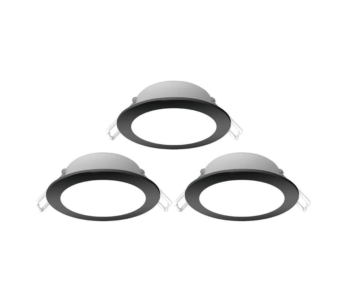 B.V. -SADA 3x LED Vonkajšie podhľadové svietidlo LED/4,8W/230V 4000K IP65 čierna B10405QA6