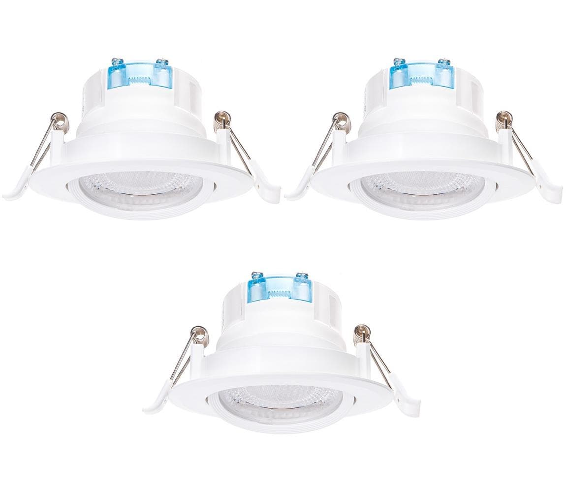 B.V. - SADA 3x LED zapustené stropné svietidlo LED/5W/230V 3000K pr. 8,5 cm biele B10405J49